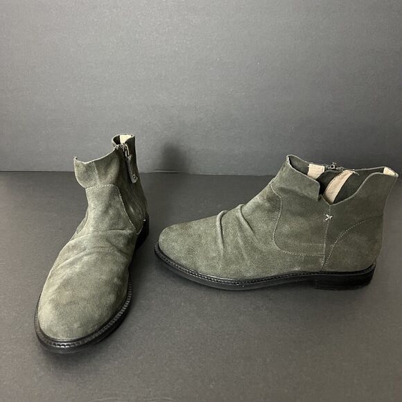Kelsi Dagger Womens Booties 7 Green Brooklyn Latch Ankle Side Zip Boots $185 - Picture 7 of 14